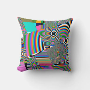 Vibrant abstract background. Colourful pattern. Ge Throw Pillow