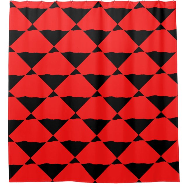 Vibrant Abstract Black and Red Art Print (Front)