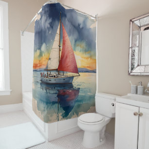 Vibrant Abstract Boat Art Artistic Design