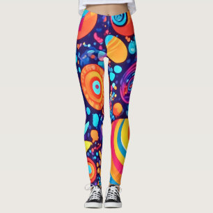 Vibrant Abstract Bubble Universe Leggings