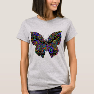 Vibrant Abstract Butterfly Design T-Shirt