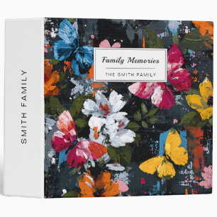 Vibrant Abstract Butterfly Flight (2) Binder
