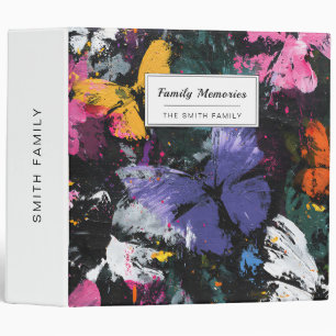 Vibrant Abstract Butterfly Flight (7) Binder