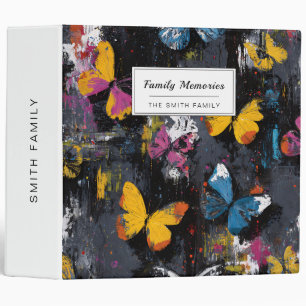 Vibrant Abstract Butterfly Flight (8) Binder