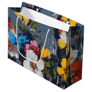 Vibrant Abstract Butterfly Flight (9) Large Gift Bag