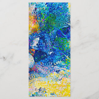 Vibrant Abstract Cat Art Print Bookmark  Menu