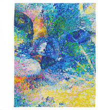 Vibrant Abstract Cat Art Print