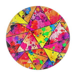 Vibrant Abstract Chaos Unveiled Design Cutting Board