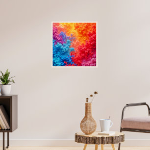 Vibrant Abstract Cloud Hues Poster