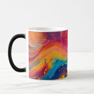 Vibrant Abstract Color Splash Swirl Morphing Mug