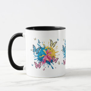 Vibrant Abstract Colour Splash Art for Modern  Mug