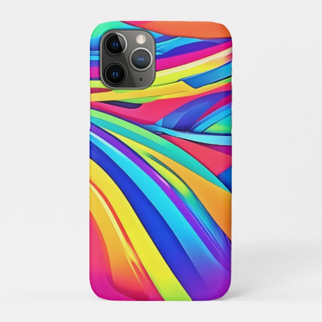 Vibrant Abstract Colour Wave Art Case-Mate iPhone Case (Back)