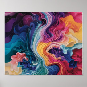 Vibrant Abstract Colours: Unleash Your Creativity Poster