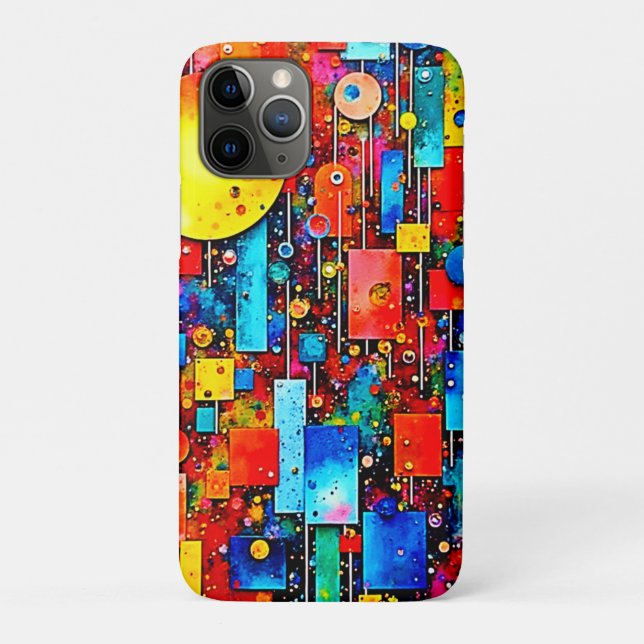 Vibrant Abstract Cosmic City Art Case-Mate iPhone Case (Back)