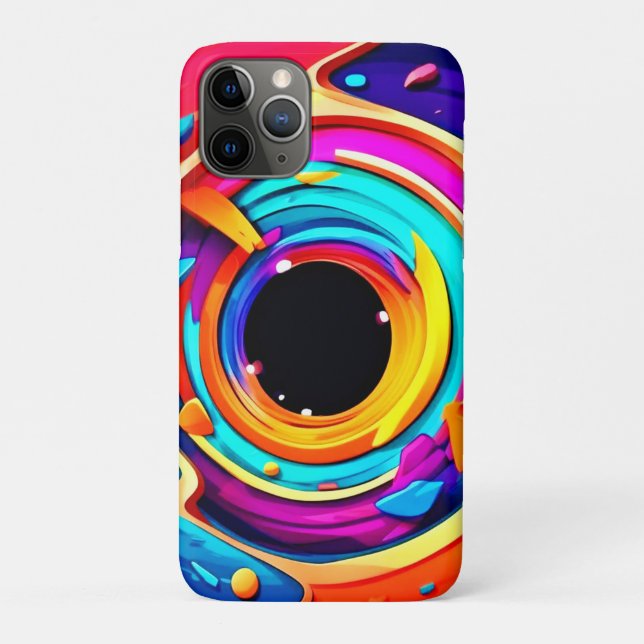 Vibrant Abstract Cosmic Vortex Art Case-Mate iPhone Case (Back)