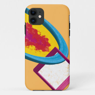 Vibrant Abstract Cosmos Ring & Square – Modern iPhone 11 Case