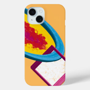 Vibrant Abstract Cosmos Ring & Square – Modern iPhone 15 Case
