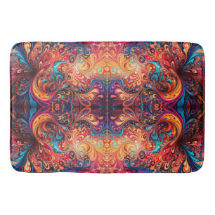 Vibrant Abstract Design Bath Mat