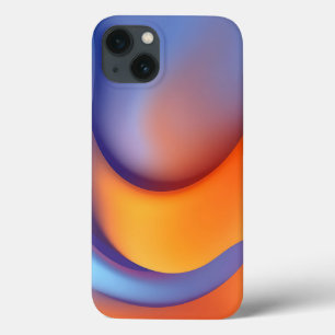 Vibrant Abstract Digital Art with Smooth Blue iPhone 13 Case