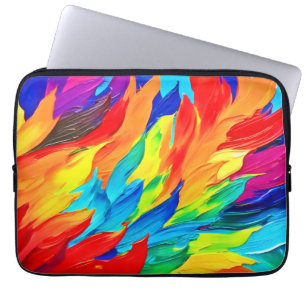 Vibrant Abstract Expressionism Painting Laptop Sleeve