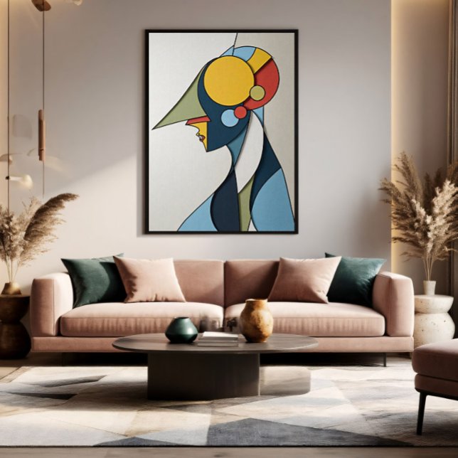 Vibrant Abstract Figure Canvas Print (Creator Uploaded)