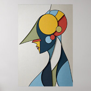 Vibrant Abstract Figure Poster