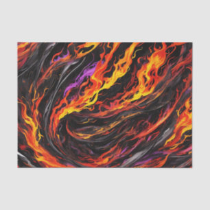 Vibrant  Abstract Flame Tissue Paper
