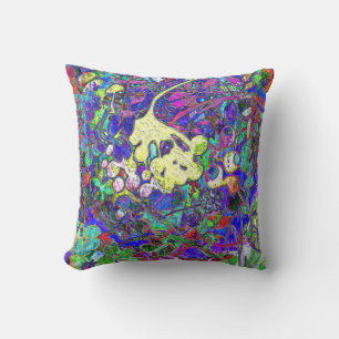 vibrant abstract floral 1 throw pillow