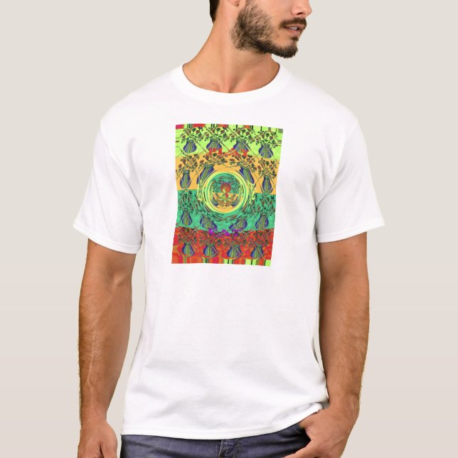 Vibrant Abstract Floral Art  T-Shirt (Front)