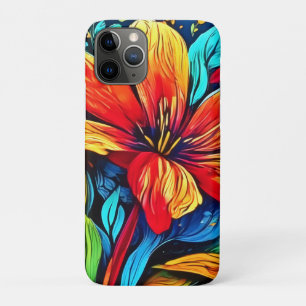 Vibrant Abstract Floral Burst iPhone 11 Pro Case