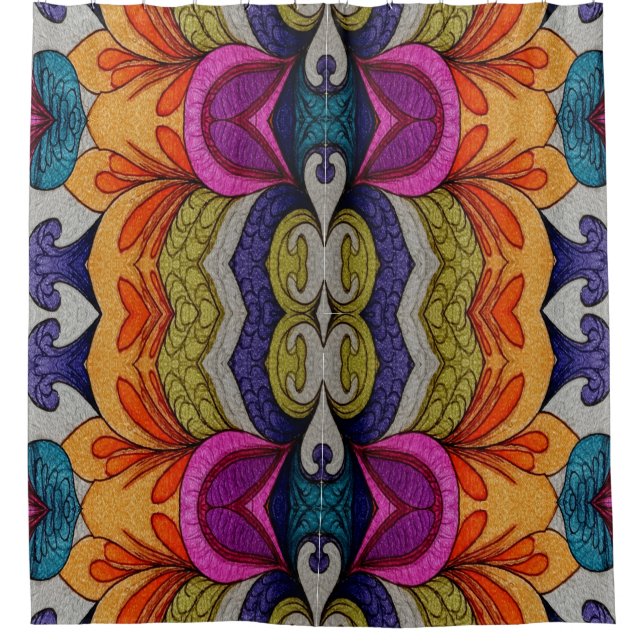 Vibrant Abstract Floral Fusion Pattern (Front)