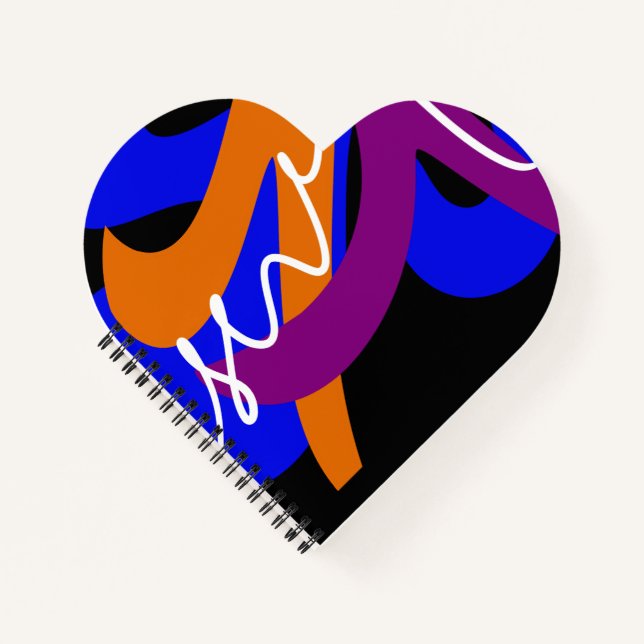 Vibrant Abstract Flow Notebook (Front)