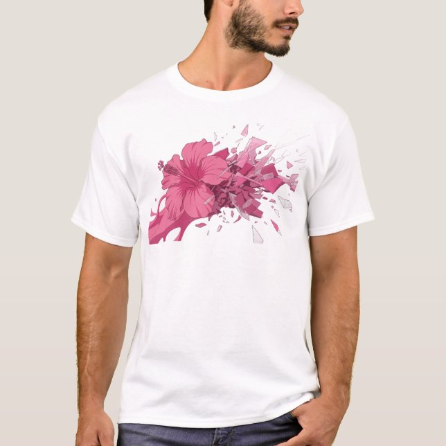 Vibrant ABSTRACT FLOWER Art Composition T-Shirt (Front)
