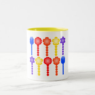 Vibrant Abstract Flower Pattern Mug