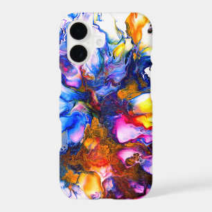 Vibrant Abstract Fluid Art Agate