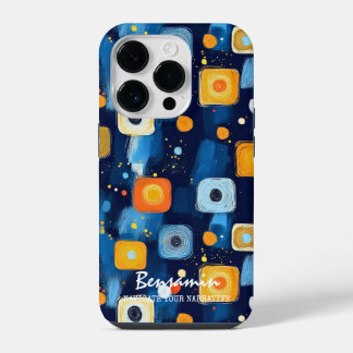 Vibrant Abstract Geometric Swirl Pattern Phone iPhone 14 Pro Case