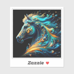 Vibrant Abstract Horse Head Design