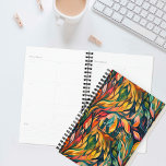 Vibrant Abstract Leaf Pattern | Monogram Planner<br><div class="desc">Design a planner and make it yours with a personalized message on the cover. Add your name and monogram. We all know that special moment when you choose which planner you will carry with you to jot down your schedule in, or which planner you’ll use for the year ahead. Now...</div>