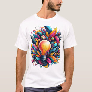 Vibrant Abstract Light Bulb Explosion T-Shirt