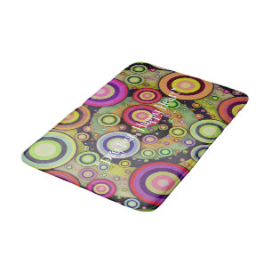 Vibrant Abstract Memory Foam Bath Mat