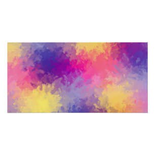 Vibrant Abstract Paint Strokes. Expressive Hues Wa Poster