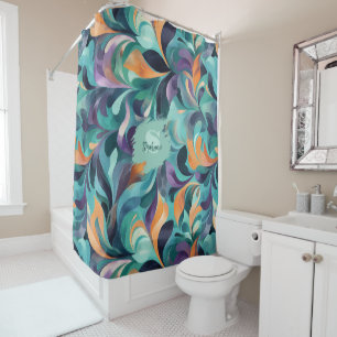 Vibrant Abstract Paisley-Inspired Pattern