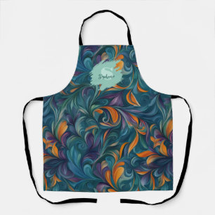 Vibrant Abstract Paisley-Inspired Pattern (2) Apron