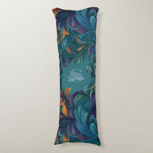 Vibrant Abstract Paisley-Inspired Pattern (2) Body Pillow