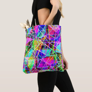Vibrant Abstract Pattern Design Tote Bag