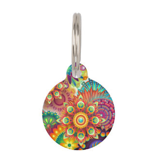 Vibrant Abstract Pet Tag