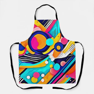 Vibrant Abstract Pop Art Apron