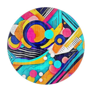 Vibrant Abstract Pop Art Cutting Board