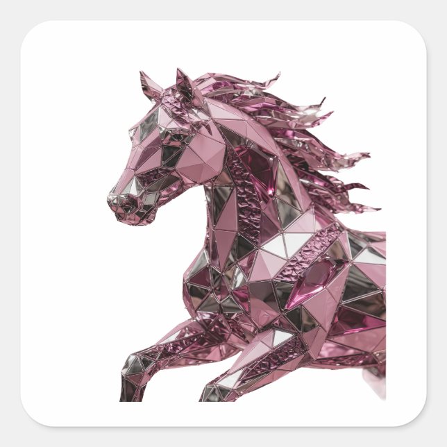Vibrant Abstract Silver Sticker (Front)