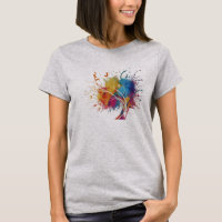 Vibrant Abstract Splash Tree Art Design